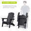 Méridienne pliable Adirondack, méridienne de patio, méridienne en PEHD résistant aux intempéries-520171148