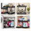 2 Pack Multi-Purpose Pull Out Storage Organizers for Under Sink & Under Cabinet in Kitchen and Bathroom-113008592-113008591