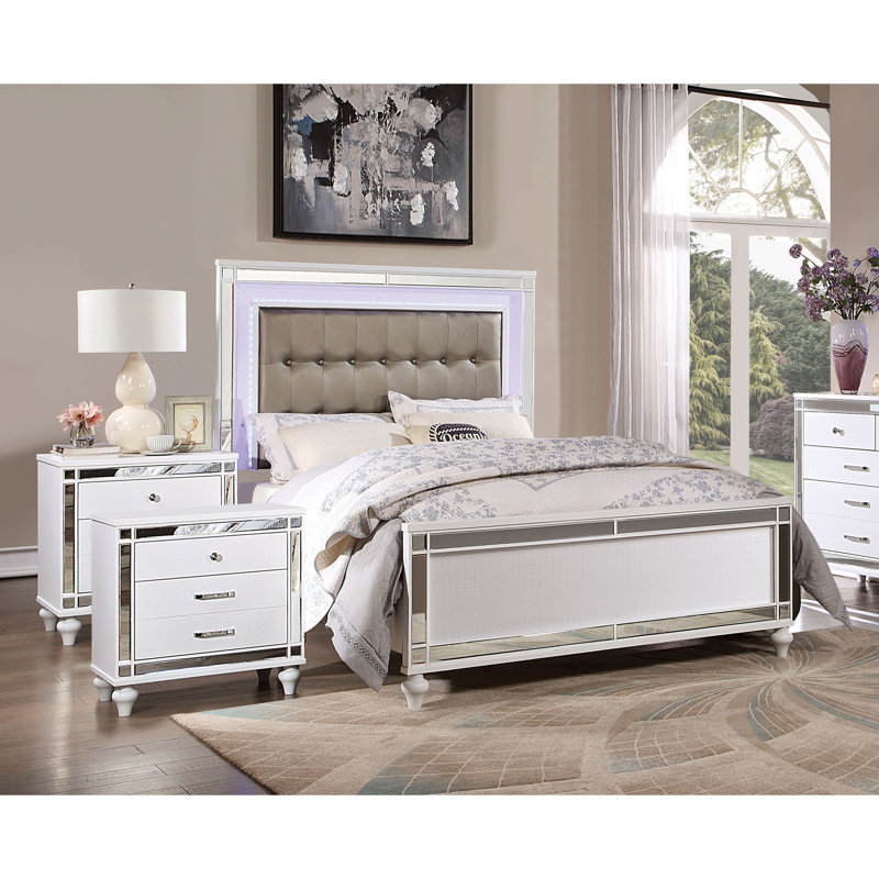 Ensemble de chambre à coucher 3 pièces Jaimini, Très grand