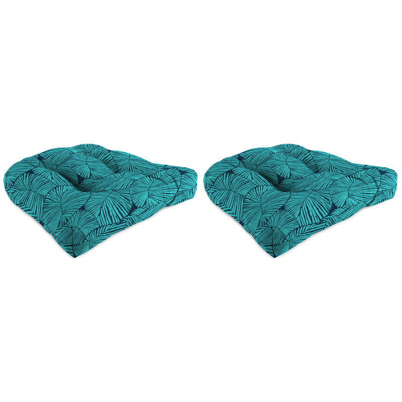 Outdoor Wicker Seat Cushion, Talia Caribe