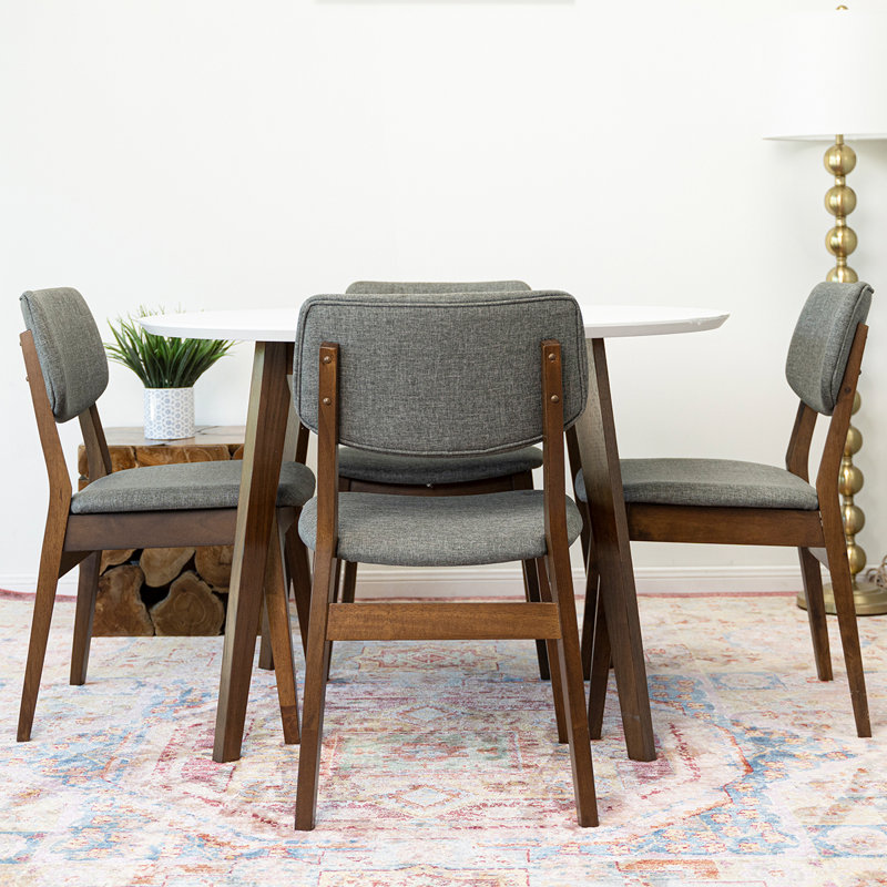 4 - Person Solid Wood Solid Wood Top Four Leg Dining Set, White