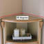 Armoire de coin en bois manufacturé beige