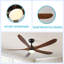 Ventilateur de plafond 5 pièces en bois massif-2005793140