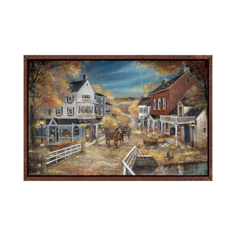 Harvest Village 1 Piece Wall Art on Canvas, 66.04 cm H x 45.72 cm W, Classic Wood Framed