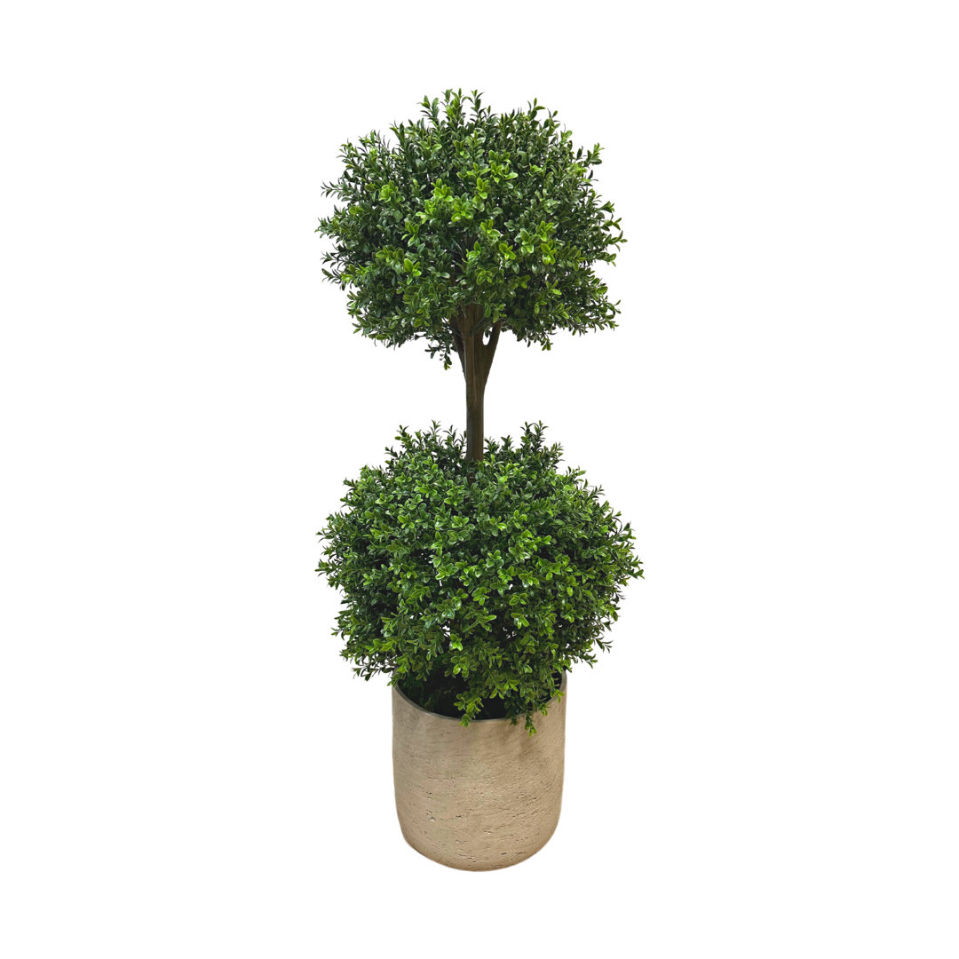 Roanoke Outdoor Faux Boxwood Topiary Primrue 