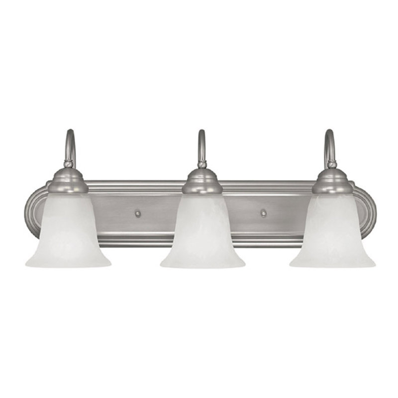 Febe Dimmable Vanity Light, Matte Nickel, Incandescent, 3