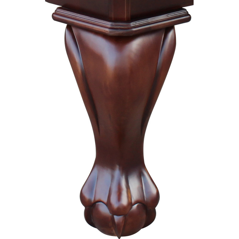Charles River 8' Slate Pool Table with Professional Installation Included, Espresso, Euro Blue