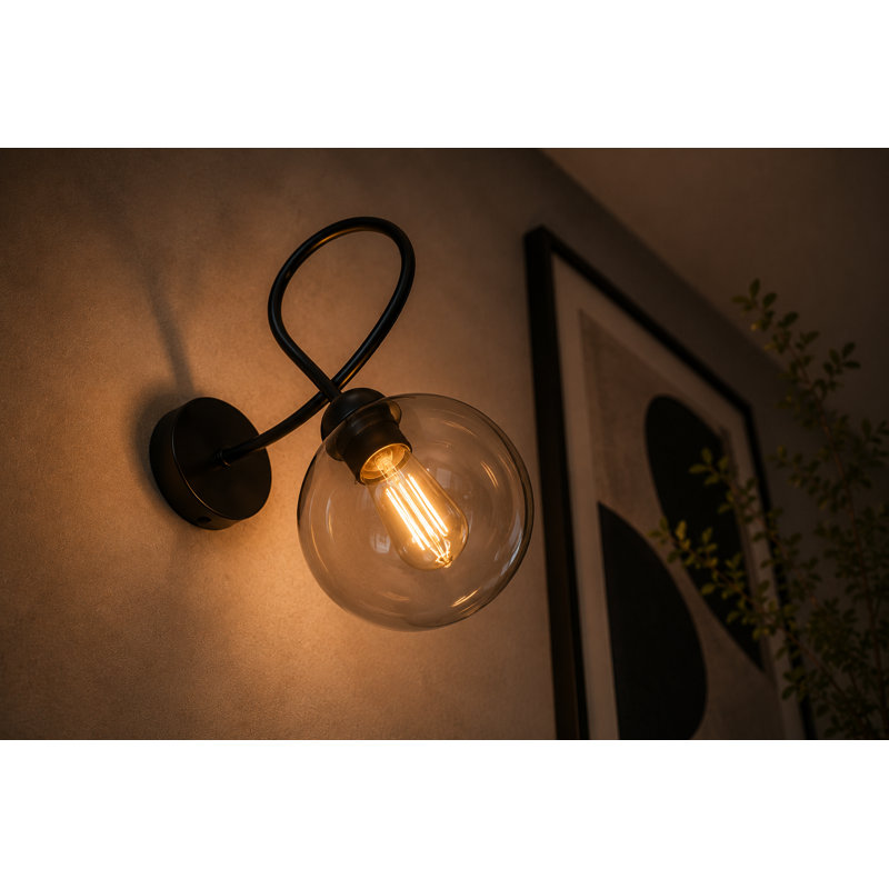 Armed Sconce, Grey/Smoky