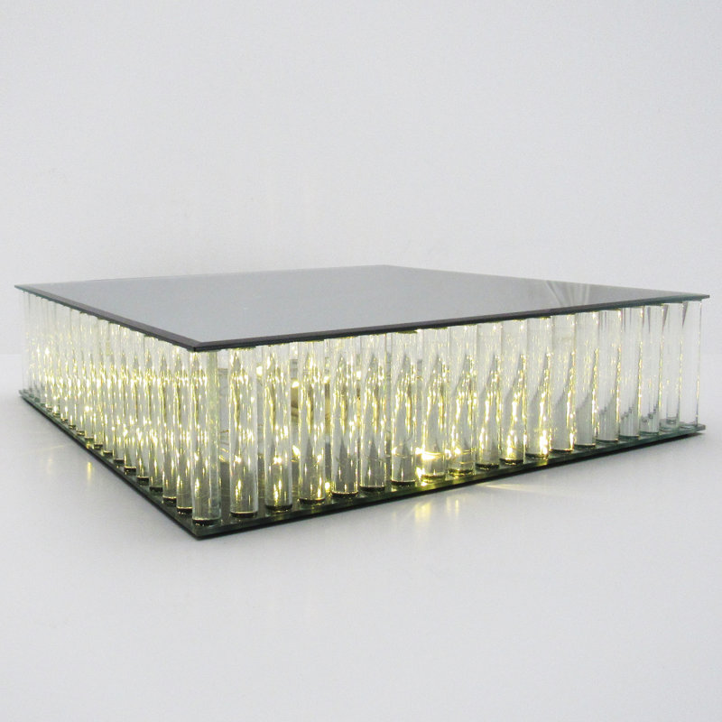 Présentoir à gâteaux lumineux avec miroir Abdualeem