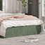 Structure de lit tapissier Annek avec rangement relevable, tête de lit à oreilles de H 40,9 po, lattes de bois et structure en métal, plusieurs tailles et options de tissu disponibles-1542131015-1542131017