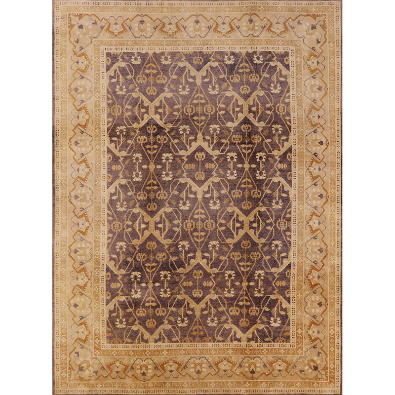 Tapis brun à motif oriental, Rectangle 8 pi x 10 pi
