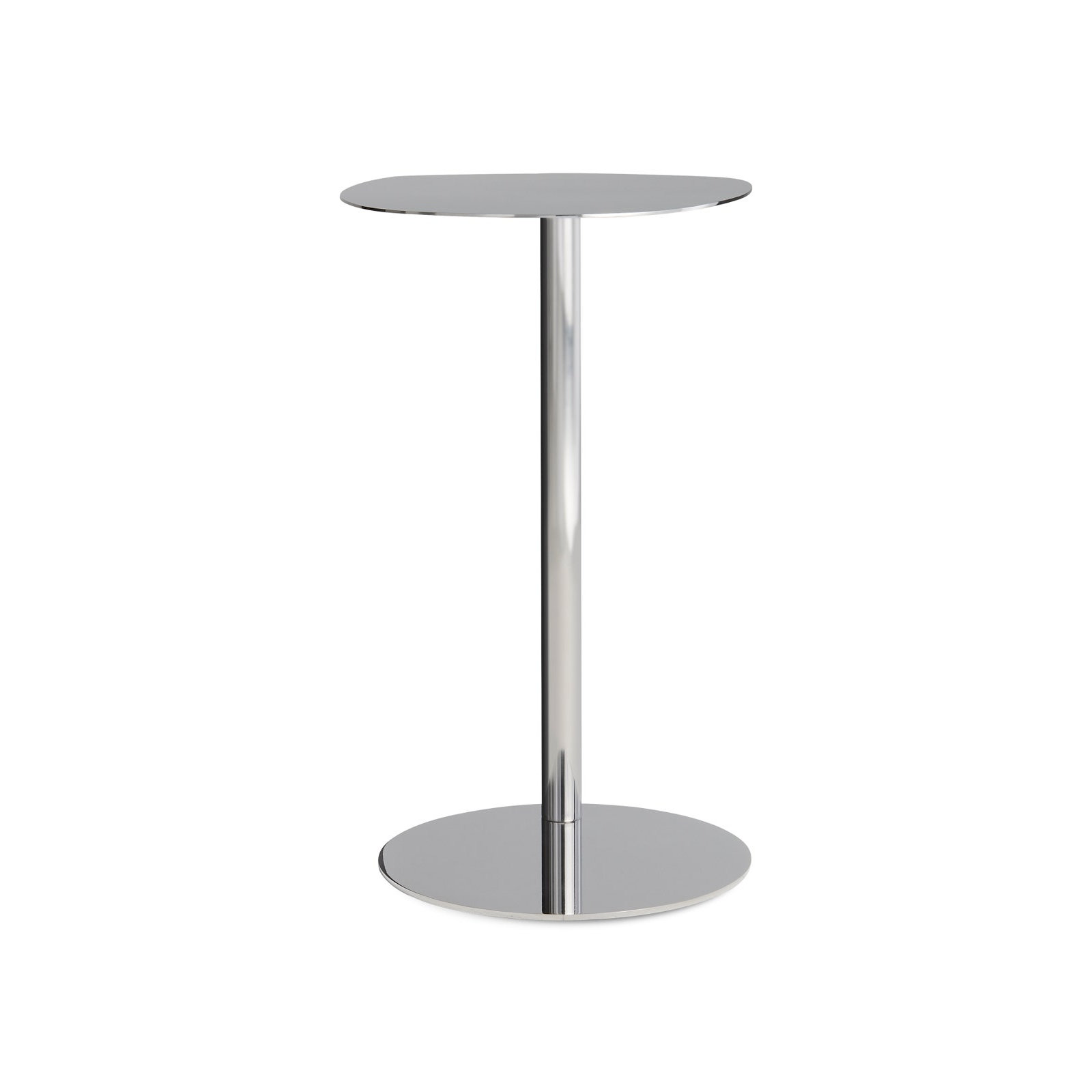 Swole Single End Table, 25" H x 20" W x 15" D, Polished Stainless