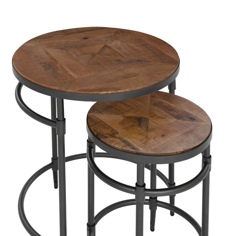 Yazlen Solid Wood Top End Table