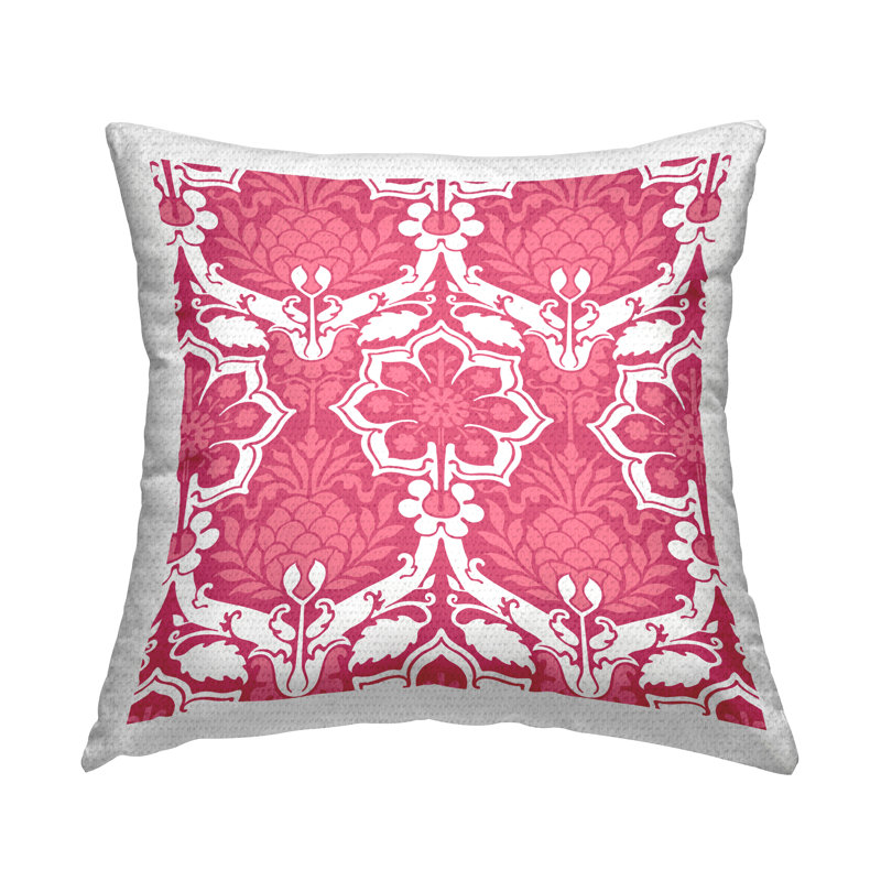 Damask Outdoor Throw Pillow