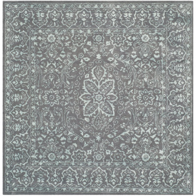Samaniego Hand Tufted Viscose/Wool Oriental Rug in Opal/Gray