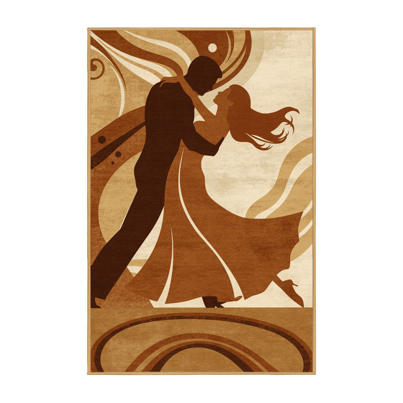 Tapis doux et moelleux Eldert Tango Couple, 2 pi x 3 pi