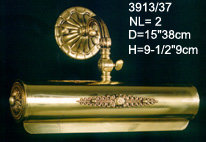 2 -Light Hardwired Wall Mounted Picture Light, French Gold
