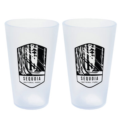 Silipint: Sequoia & Kings Canyon National Park Verres à bière: 16 oz: paquet de 2 - tasses en silicone à glaçons, incassables