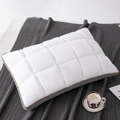 Soft Support Quilted Cotton Down Alternative Bed Pillow King Size, 1-Piece (White)