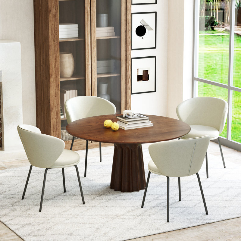 Chaises de salle à manger, Beige, 2