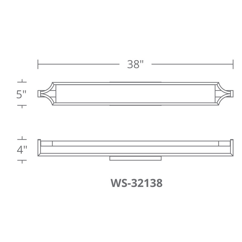 Emblem Dimmable LED Vanity Light, Gold