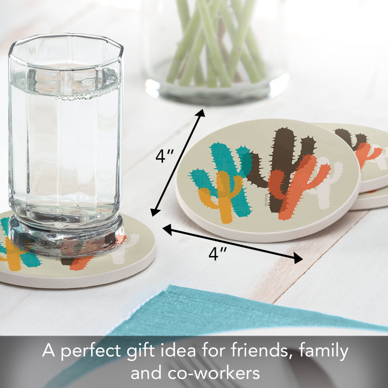 Ensemble de 4 sous-verres ronds Modern
