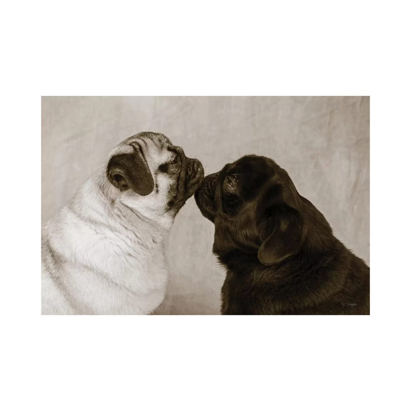 Pooch Smooch by Jim Dratfield - Wrapped Canvas Gallery-Wrapped Canvas Giclée, 20.32 cm H  x 30.48 cm W