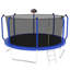 Trampoline 14FT avec panier de basketball, trampoline d'extérieur renforcé de type ASTM avec filet d'enclos