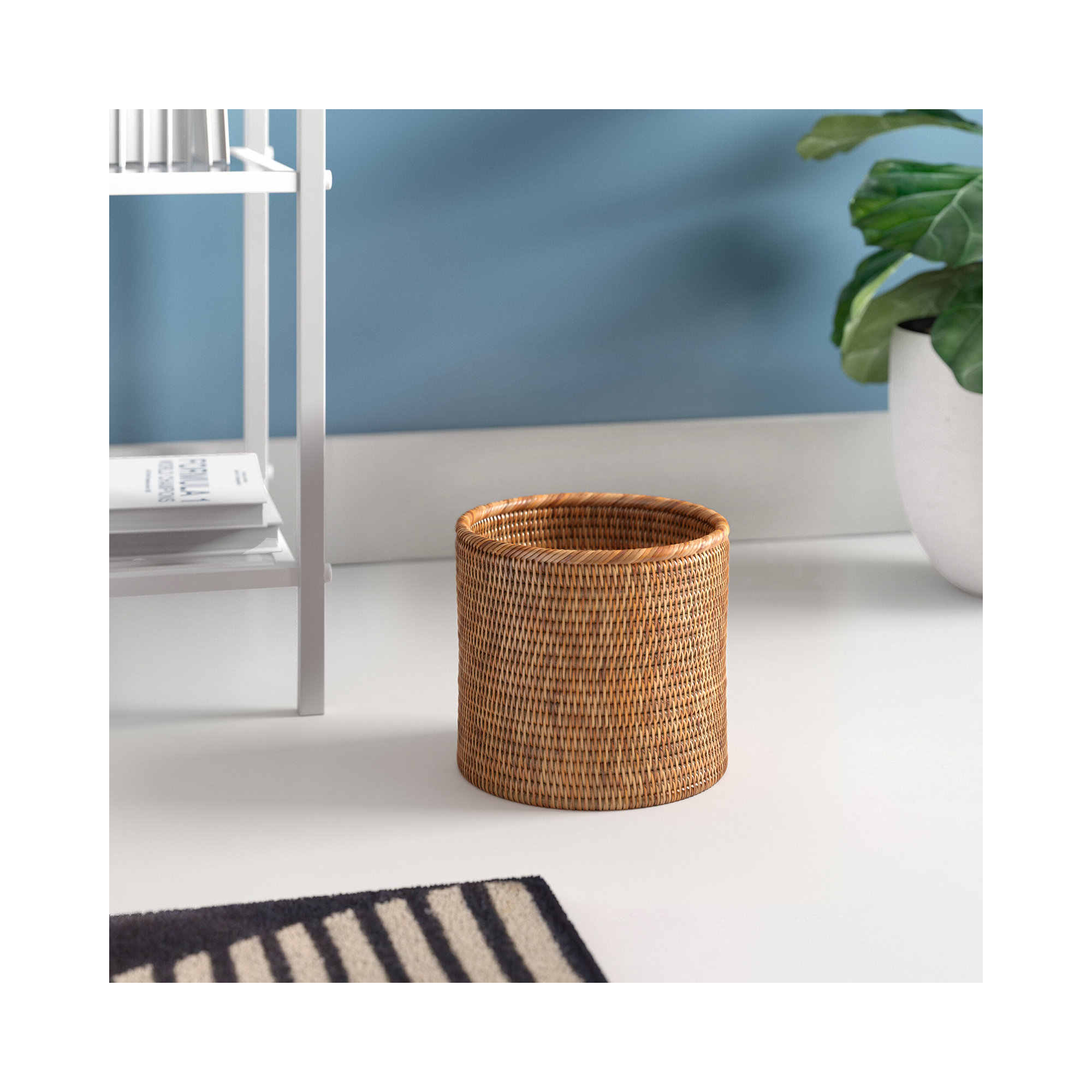 Rael 1.74 Gallons Waste Bin, Honey Brown