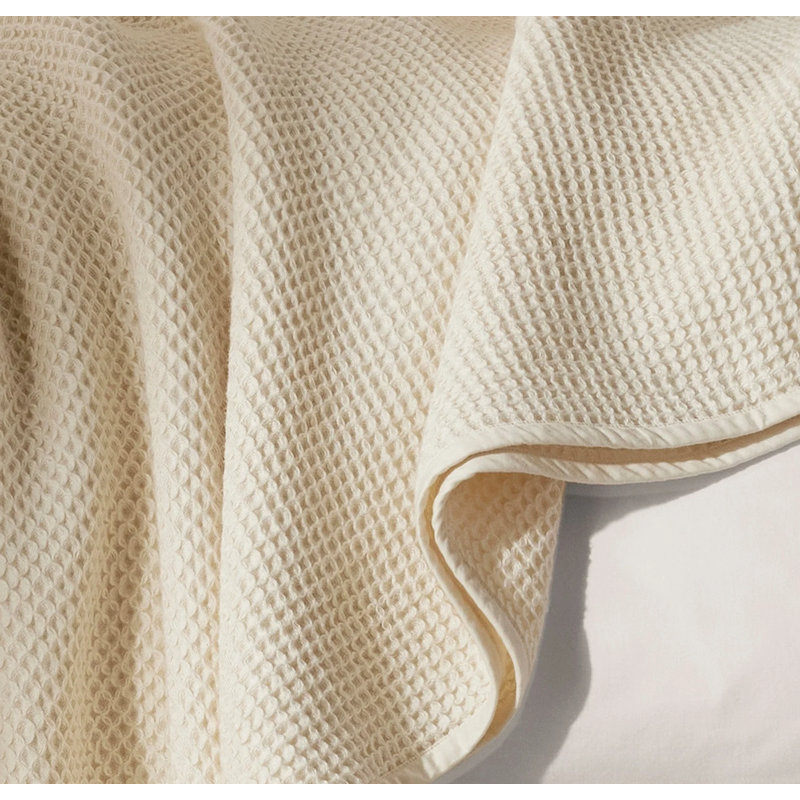 Waffle Bed Blanket, Natural, King