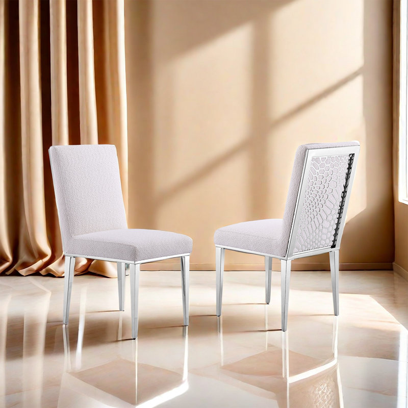 Chaise parsons Armantine, Argent