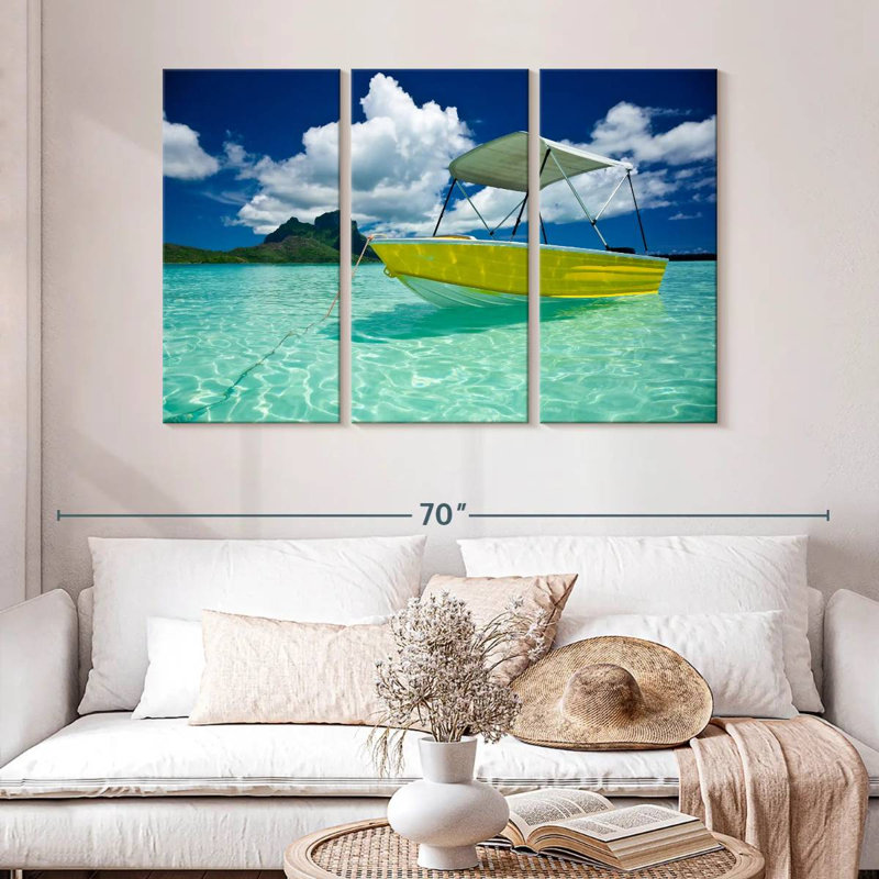 Mehar Bora Bora Boat, 32" H x 50" W
