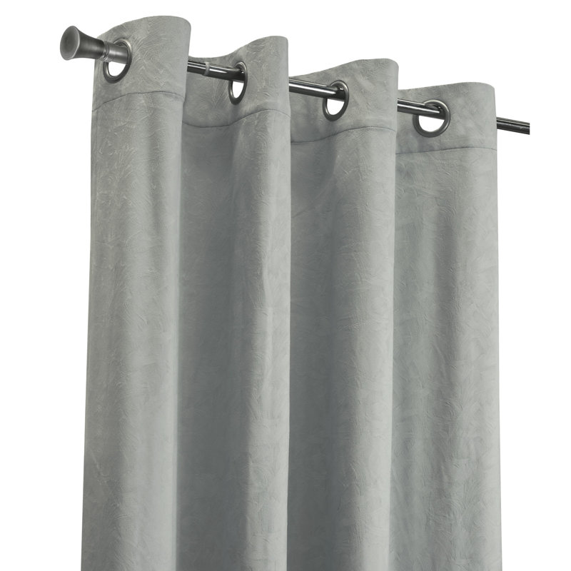 Panneau de rideau obscurcissant avec œillets Mattyson, Gris, L 52 po x L 108 po