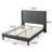 Domingo Upholstered Wingback Bed-580191558