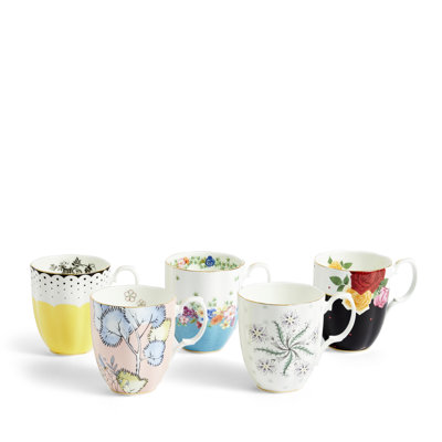 Grande tasse 100 ans Royal Albert 13,5 oz 1920 - 1960, ensemble de 5