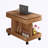 Small Coffee Table with Wheels, 360° Rotating Desktop Multi-Functional Side Table-571791691