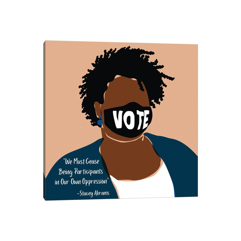 Stacey Abrams - Print on Canvas, Wrapped Canvas, 93.98 cm H x 93.98 cm W x 1.91 cm D