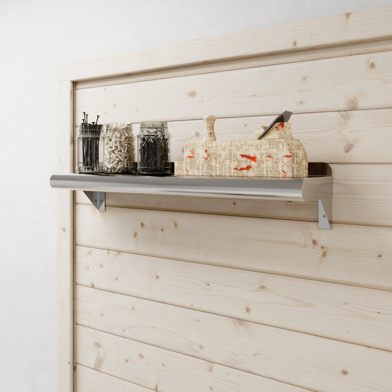 Étagère murale en acier inoxydable 6 po x 24 po