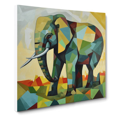Elephant Cubism No.1 - Wrapped Canvas