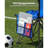Folding Chair Sport 8 Seat Sideline Team Bench w/ Sidebag Carry Bag Blue