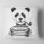 Hipster Pandas noir et blanc - coussin à imprimé animal-30746259-30746263