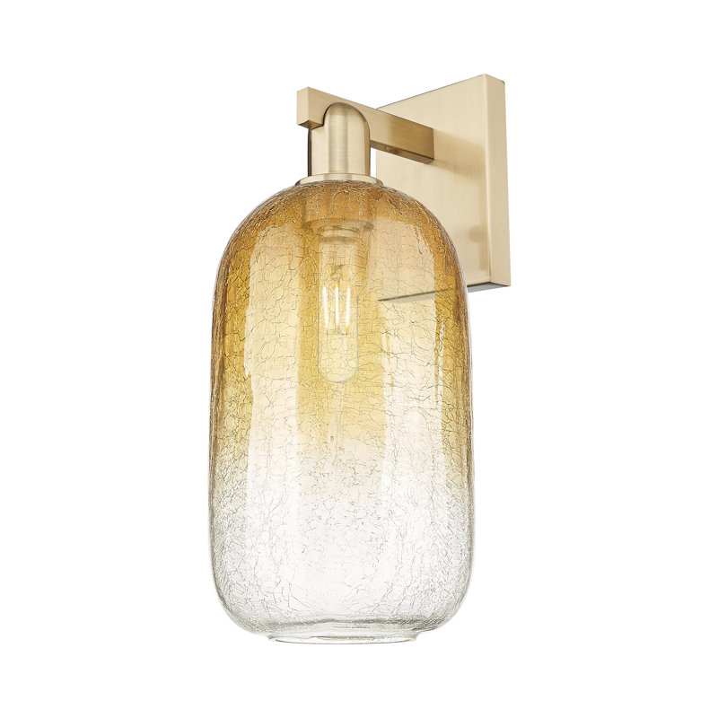 Maestas - 1 Light Wall Mount Sconce, Amber, Champagne Bronze