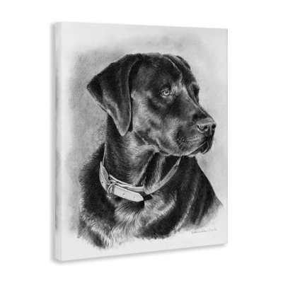 «Black Lab», art mural sur toile par Victoria Schultz