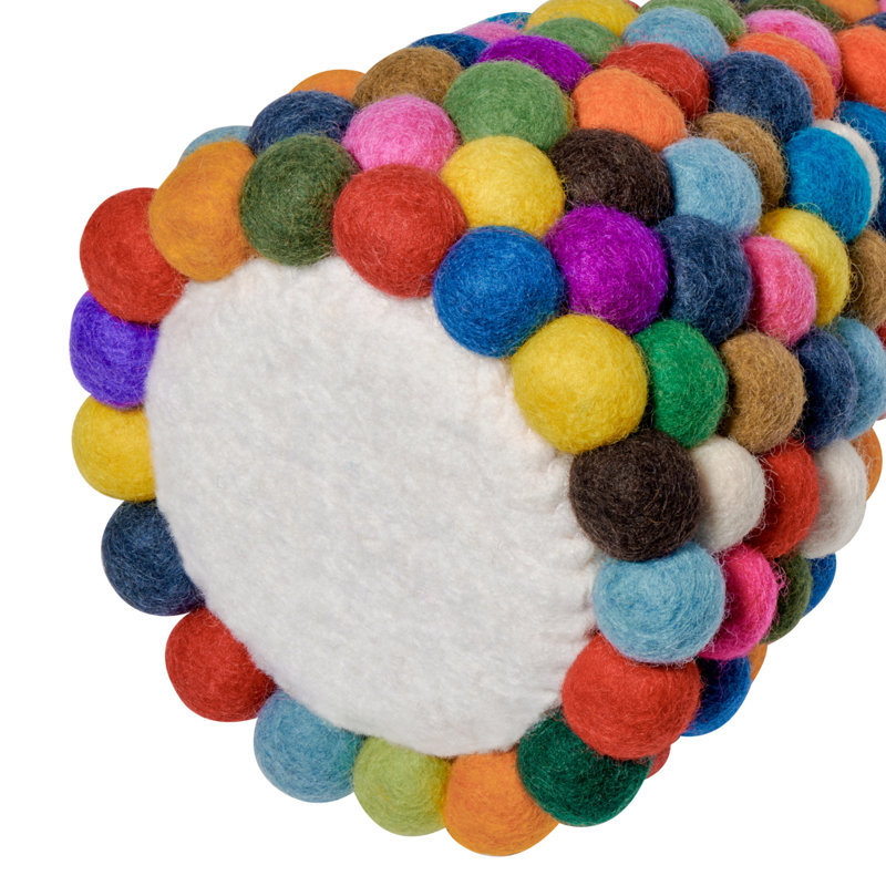  Arbre de Noël en laine feutrée à la main MODWOOL 12 po (multicolore), Bleu / noir / blanc / vert / rouge / jaune