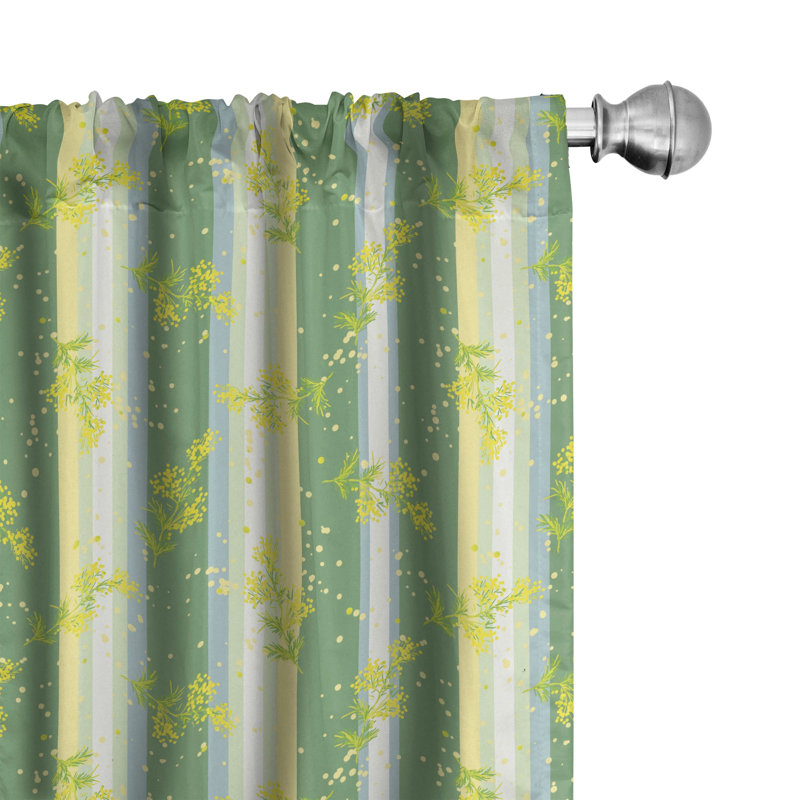 Striped Semi-Sheer Rod Pocket Sliding Panel, 28" x 63"