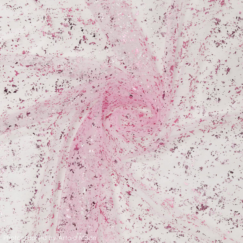 Chemin de table 120 po (10 pi) en gaze métallique, Rose