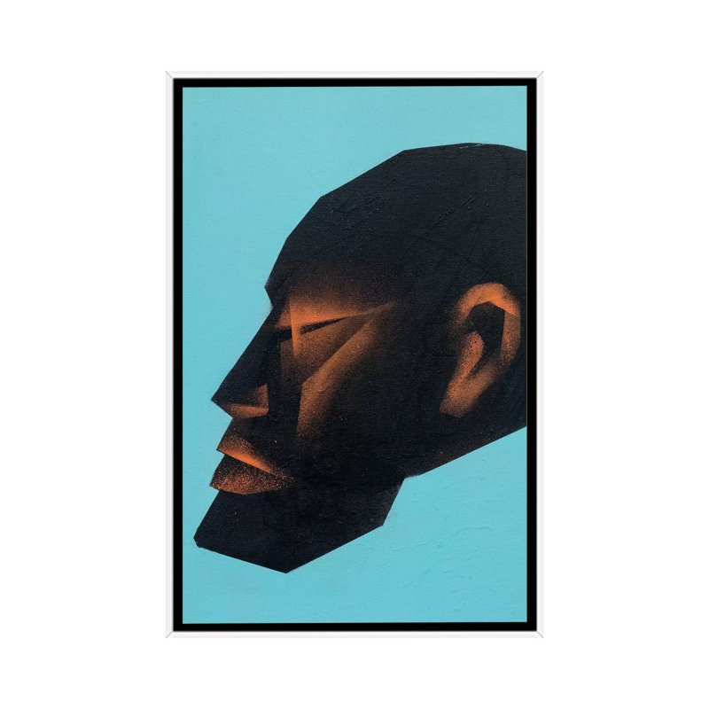 Head I by VCalvento - Print on Canvas, 152.5 cm H x 101.5 cm W, White Framed