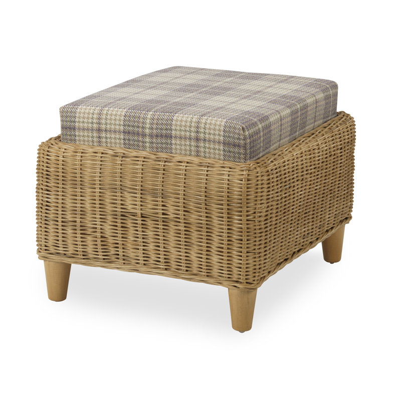 66cm Wide Plaid Footstool Ottoman