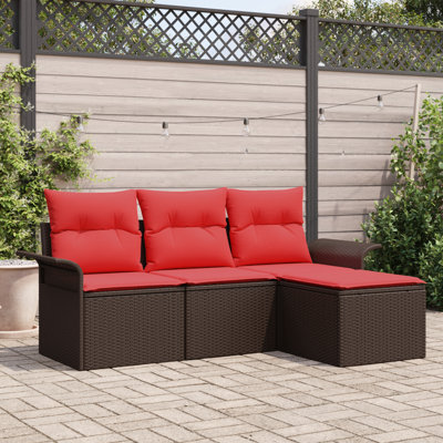 Ensemble de canapé de jardin avec coussin vidaXL 4 pièces vidaXL