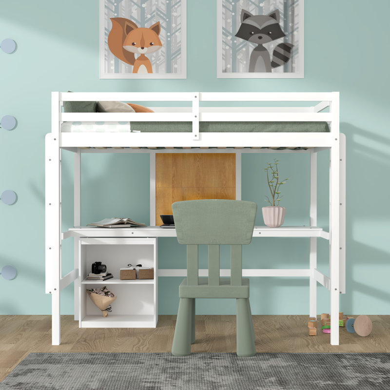 Lit mezzanine simple Idalla Kids, Blanc